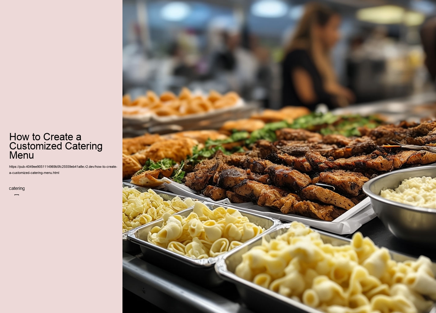 How to Create a Customized Catering Menu